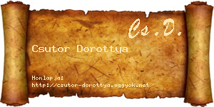 Csutor Dorottya névjegykártya