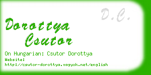 dorottya csutor business card